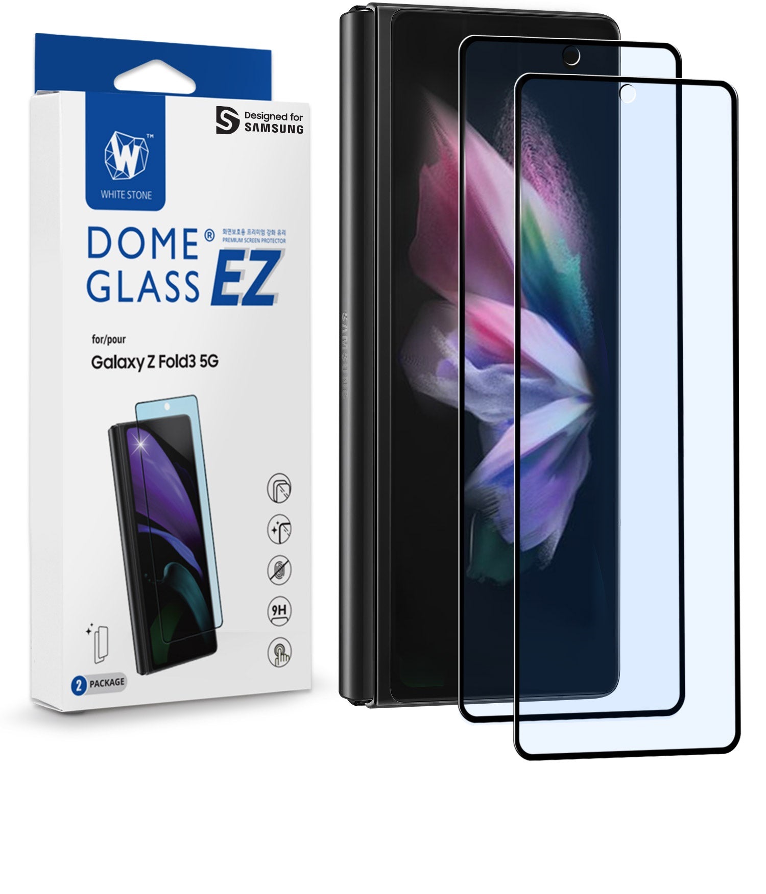 Whitestone EZ Glass (2packs) | Galaxy Z Fold 3 5G